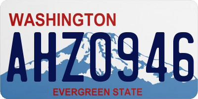 WA license plate AHZ0946