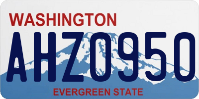 WA license plate AHZ0950
