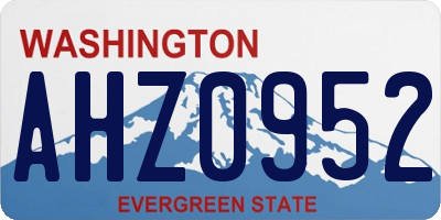 WA license plate AHZ0952