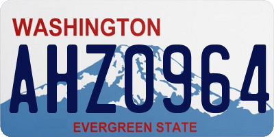 WA license plate AHZ0964