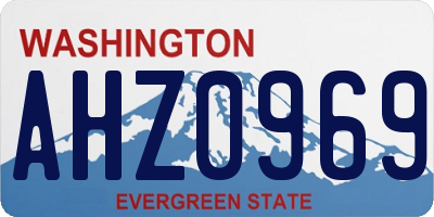 WA license plate AHZ0969