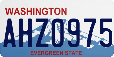 WA license plate AHZ0975