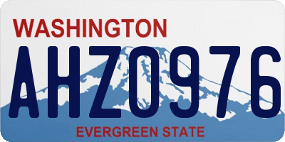 WA license plate AHZ0976
