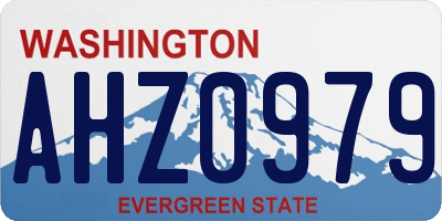 WA license plate AHZ0979