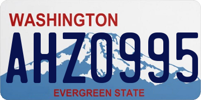 WA license plate AHZ0995