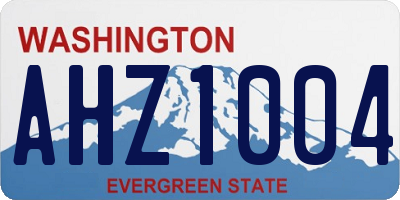 WA license plate AHZ1004