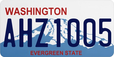 WA license plate AHZ1005