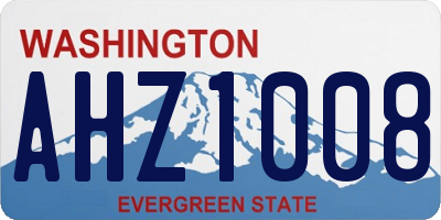 WA license plate AHZ1008