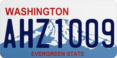 WA license plate AHZ1009