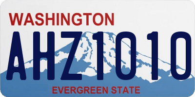 WA license plate AHZ1010