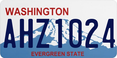 WA license plate AHZ1024