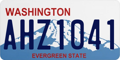 WA license plate AHZ1041
