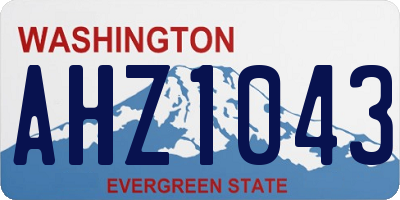 WA license plate AHZ1043