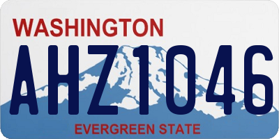 WA license plate AHZ1046