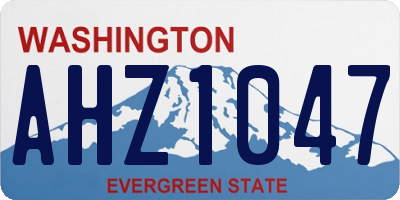 WA license plate AHZ1047