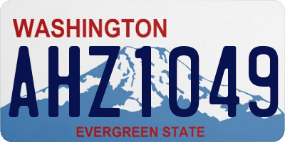 WA license plate AHZ1049