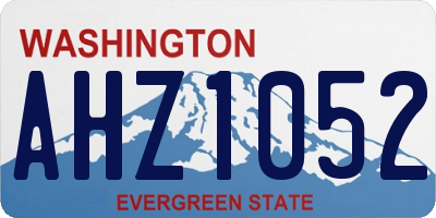 WA license plate AHZ1052