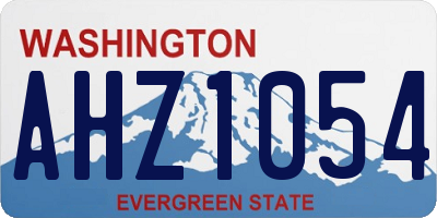 WA license plate AHZ1054