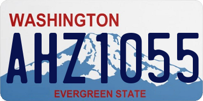 WA license plate AHZ1055