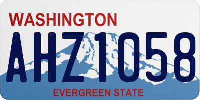 WA license plate AHZ1058