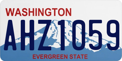 WA license plate AHZ1059
