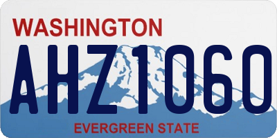 WA license plate AHZ1060