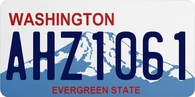 WA license plate AHZ1061
