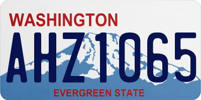 WA license plate AHZ1065