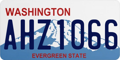 WA license plate AHZ1066
