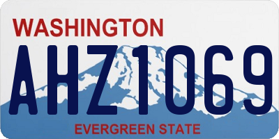 WA license plate AHZ1069