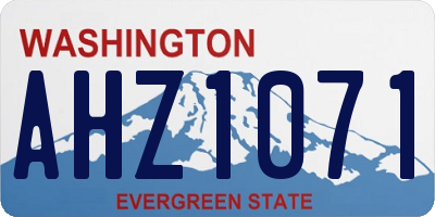 WA license plate AHZ1071