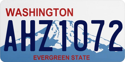 WA license plate AHZ1072