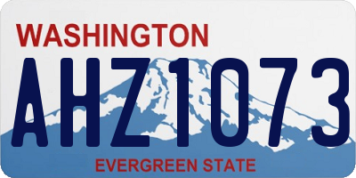 WA license plate AHZ1073