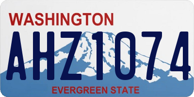 WA license plate AHZ1074