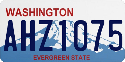WA license plate AHZ1075