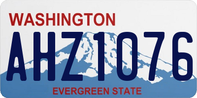 WA license plate AHZ1076