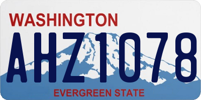 WA license plate AHZ1078