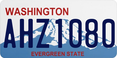 WA license plate AHZ1080