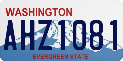 WA license plate AHZ1081
