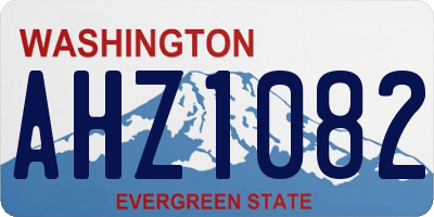 WA license plate AHZ1082