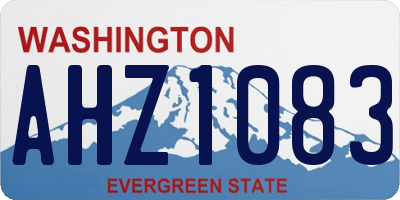 WA license plate AHZ1083