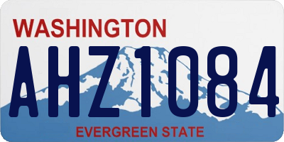 WA license plate AHZ1084