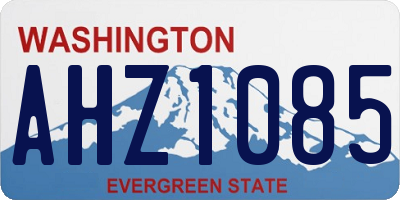 WA license plate AHZ1085