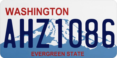 WA license plate AHZ1086