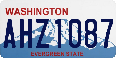 WA license plate AHZ1087