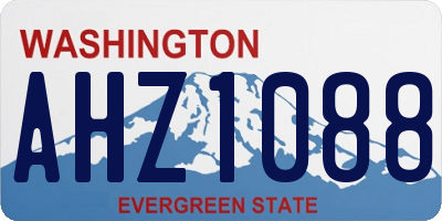 WA license plate AHZ1088