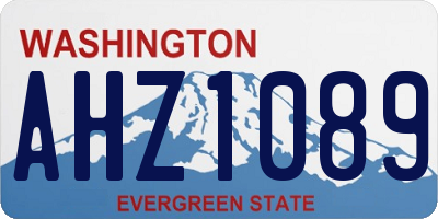 WA license plate AHZ1089