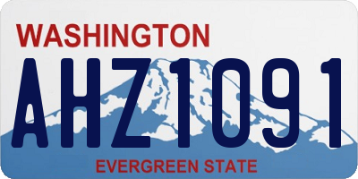 WA license plate AHZ1091