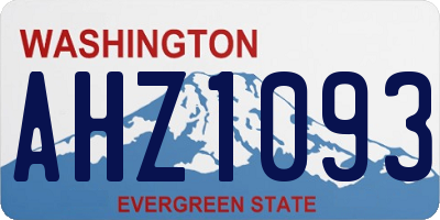 WA license plate AHZ1093