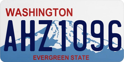 WA license plate AHZ1096